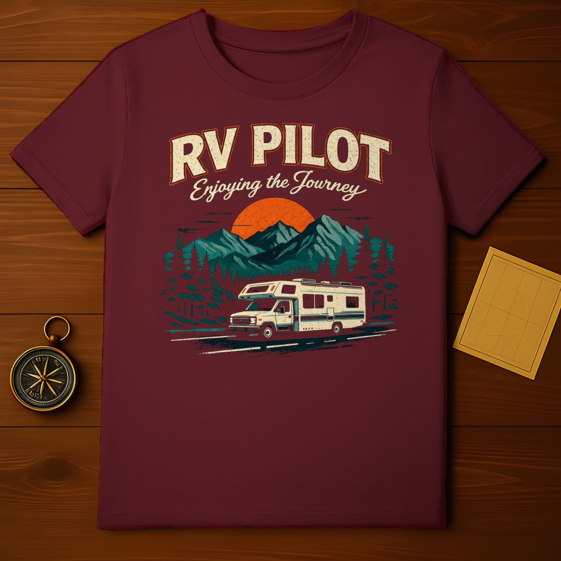 RV Pilot Enjoying the Journey Graphic Tee Shirt