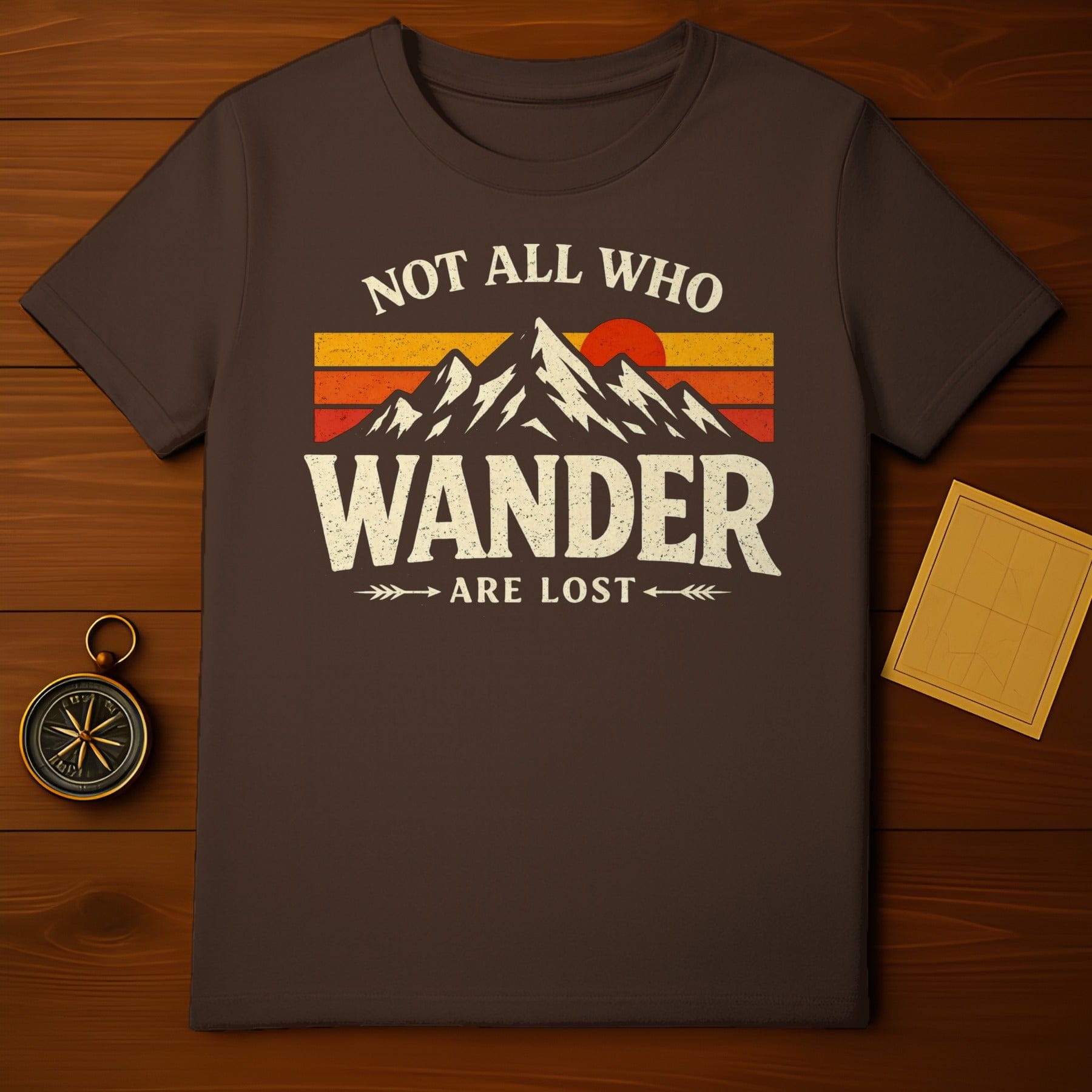 Not All Who Wander Are Lost Vintage Mountains Shirt