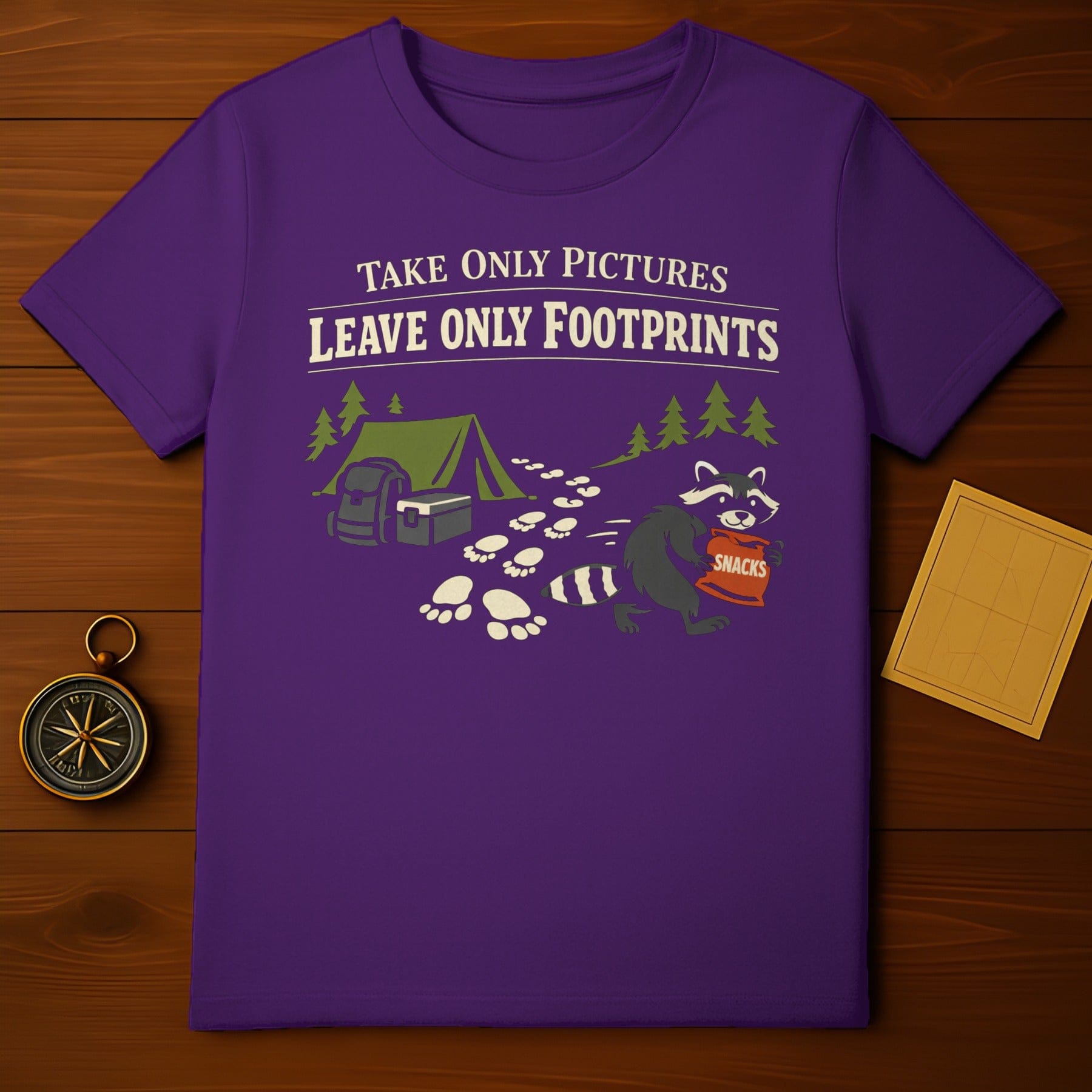 Take Only Pictures Leave Only Footprints Camping Shirt