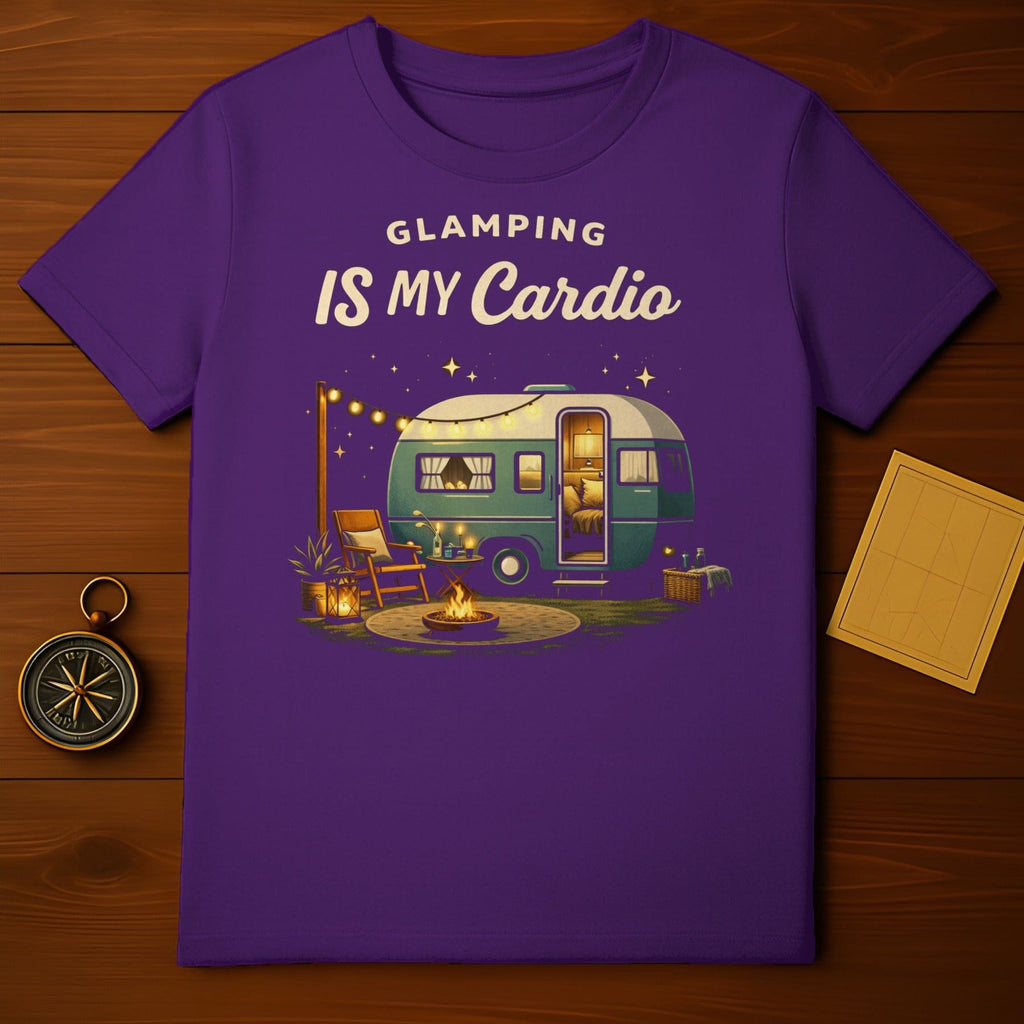 Glamping Is My Cardio Illustrated Camping Tee