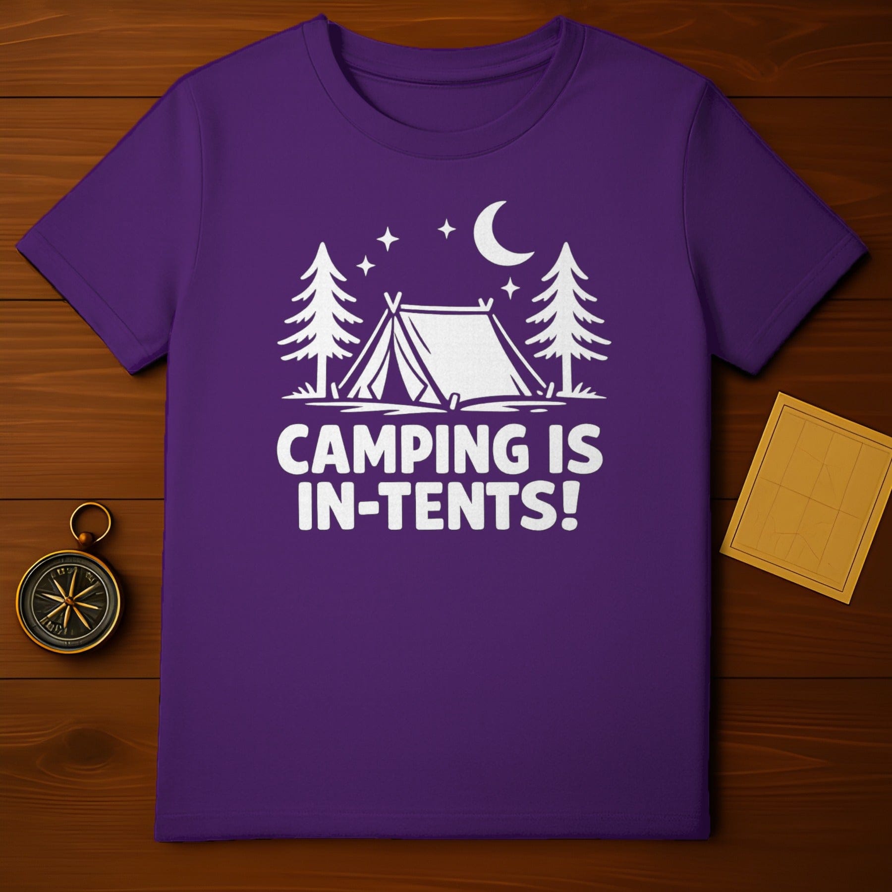 Camping Is In-Tents Graphic T-Shirt for Outdoor Lovers