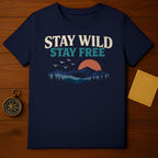 STAY WILD STAY FREE Mountain Sunset Birds product type