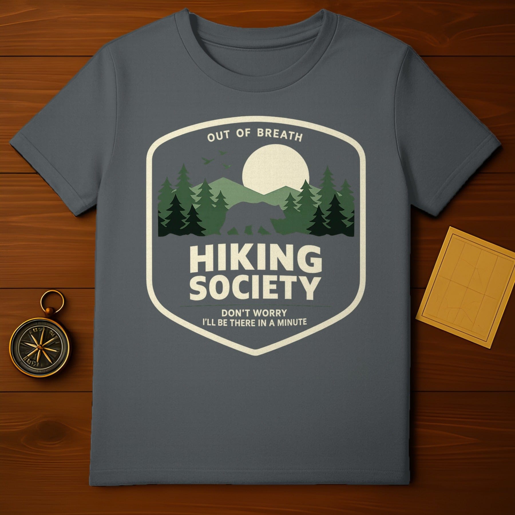Out of Breath Hiking Society Funny Bear Mountains Nature product type
Hiking
Outdoors
Nature
Adventure
Bear
Mountains
Forest
Camping
Trail
Explorer
Wilderness
Funny
Humor
Sarcastic
HikingSociety
OutOfBreath
IWillBeThere
Outdoorsy
RetroDesign
GraphicTee