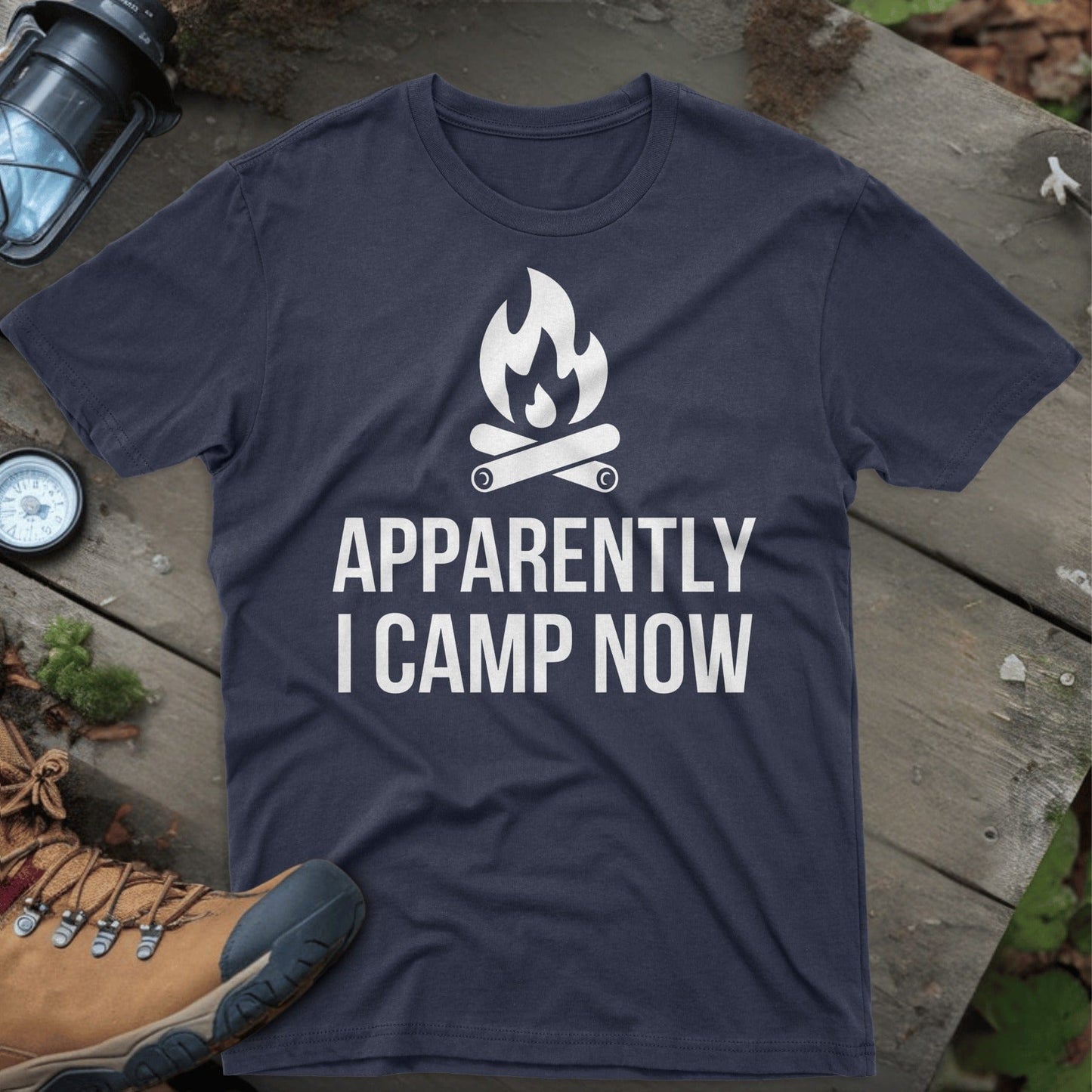 Apparently I Camp Now Funny Camping Shirt product