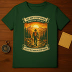 You Don't Stop Hiking When You Get Old Mountains Forest T-Shirt
Hiking
Mountains
Forest
Outdoors
Adventure
Nature
Sunset
Sunrise
Hiker
Quote
Trail
Explore
Traveller
Vintage art
Graphic tee
Backpacking
Wilderness
Camping
Green shirt
Old age wisdom