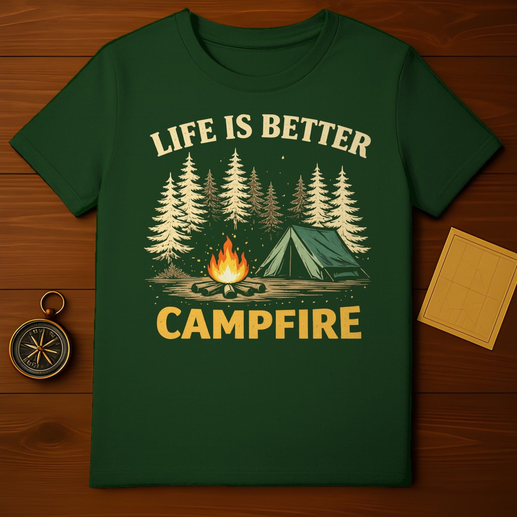 Life is Better Campfire Camping Shirt Camping Adventure