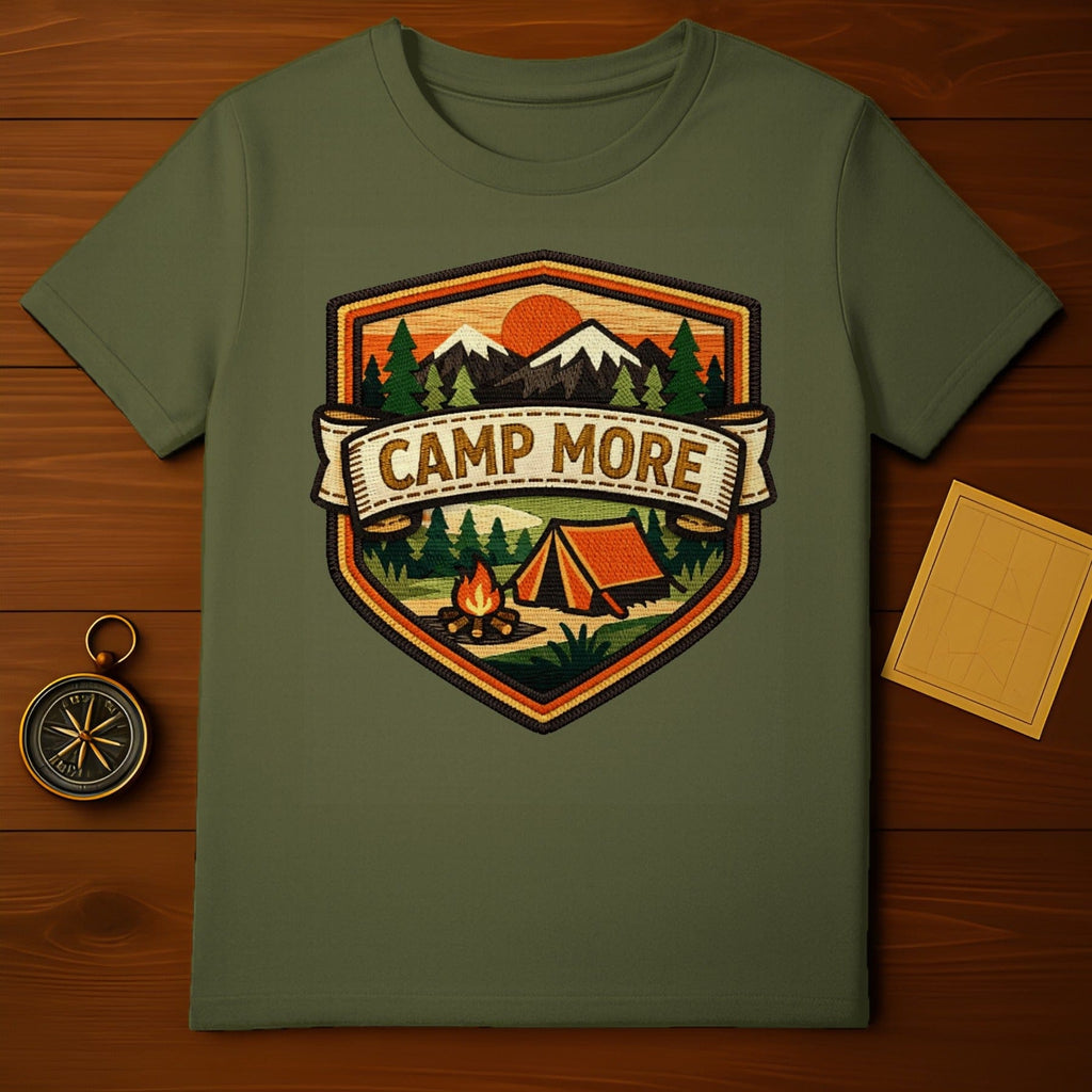 Camp More Adventure Graphic Camping T-Shirt