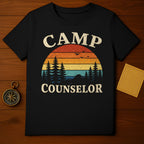 Retro Camp Counselor Sunset Design T-Shirt