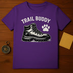 Trail Buddy Hiking Boot Paw Print Outdoor Adventure T-shirt product type