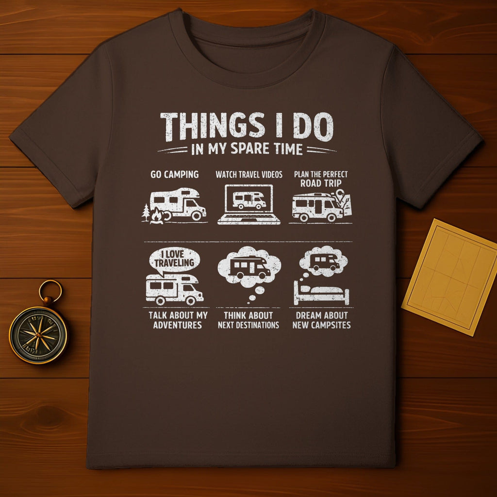 Fun Camping Activities Spare Time Humor Graphic Tee
