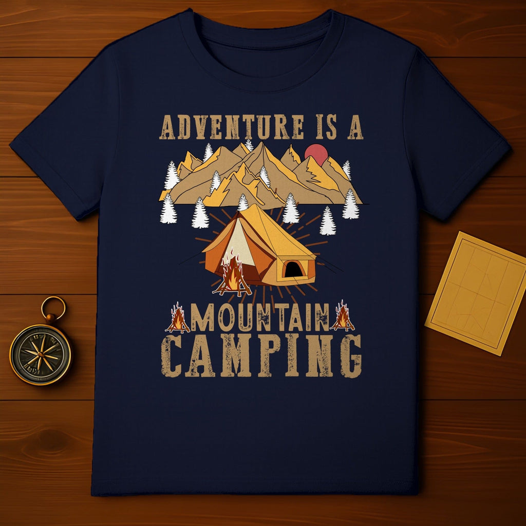 Adventure Is A Mountain Camping T-shirt