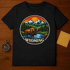 Wyoming Bison Mountain Sunset Landscape product type