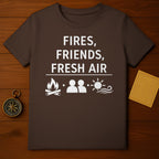 Fires Friends Fresh Air Unisex T-Shirt Camping Tee