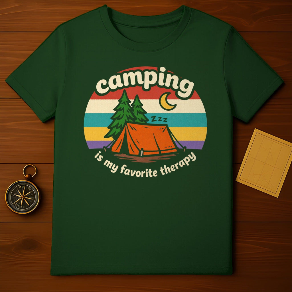 Camping Is My Favorite Therapy Retro Sunset Tent product type