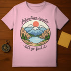 Adventure awaits let's go find it mountains lake nature product type
T-shirt
Apparel
Clothing
Mountains
Lake
Nature
Outdoor
Adventure
Explore
Travel
Wanderlust
Pink
Graphic tee
Scenic
Landscape
Sun design
Trees
Discovery
Compass
Map