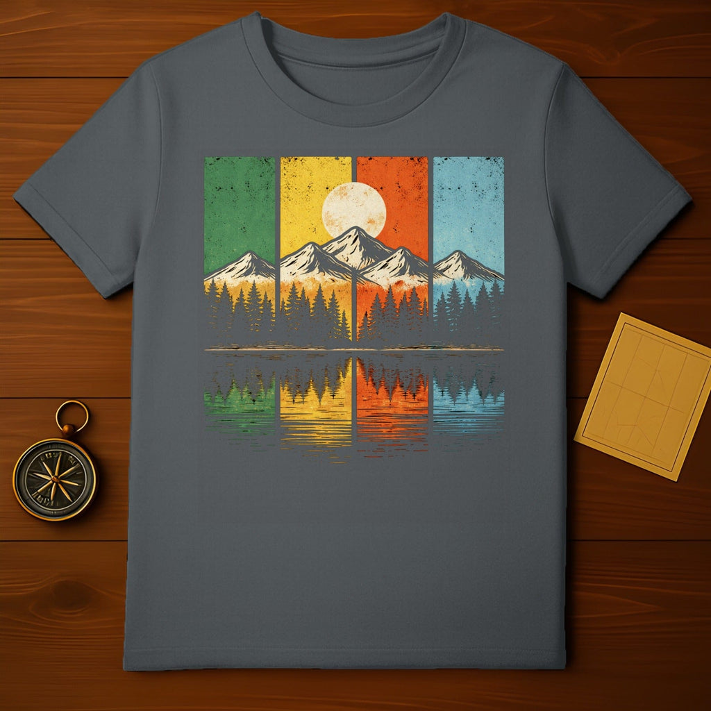 Vintage Mountain Sunset Graphic Tee Shirt