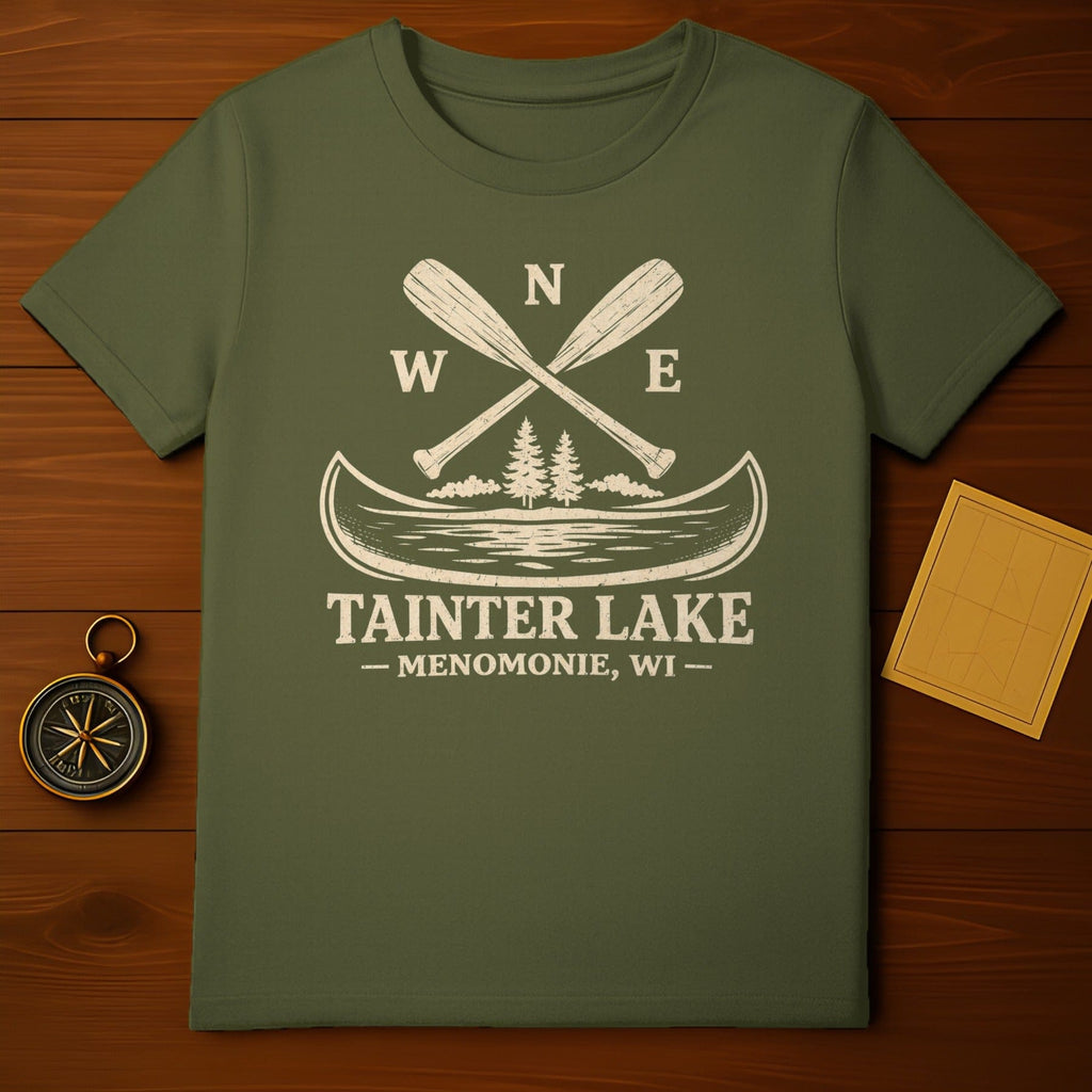 Tainter Lake Menomonie WI Canoe Paddles T-shirt Product
