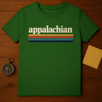 Appalachian Retro Stripes Green T-Shirt product type
appalachian, retro, stripes, green shirt, tshirt, appalachian mountains, hiking, outdoors, nature, vintage style, graphic tee, unisex shirt, adventure gear, mountain range, forest green, colorful stripes, travel shirt, classic design, bold stripes, outdoor lifestyle