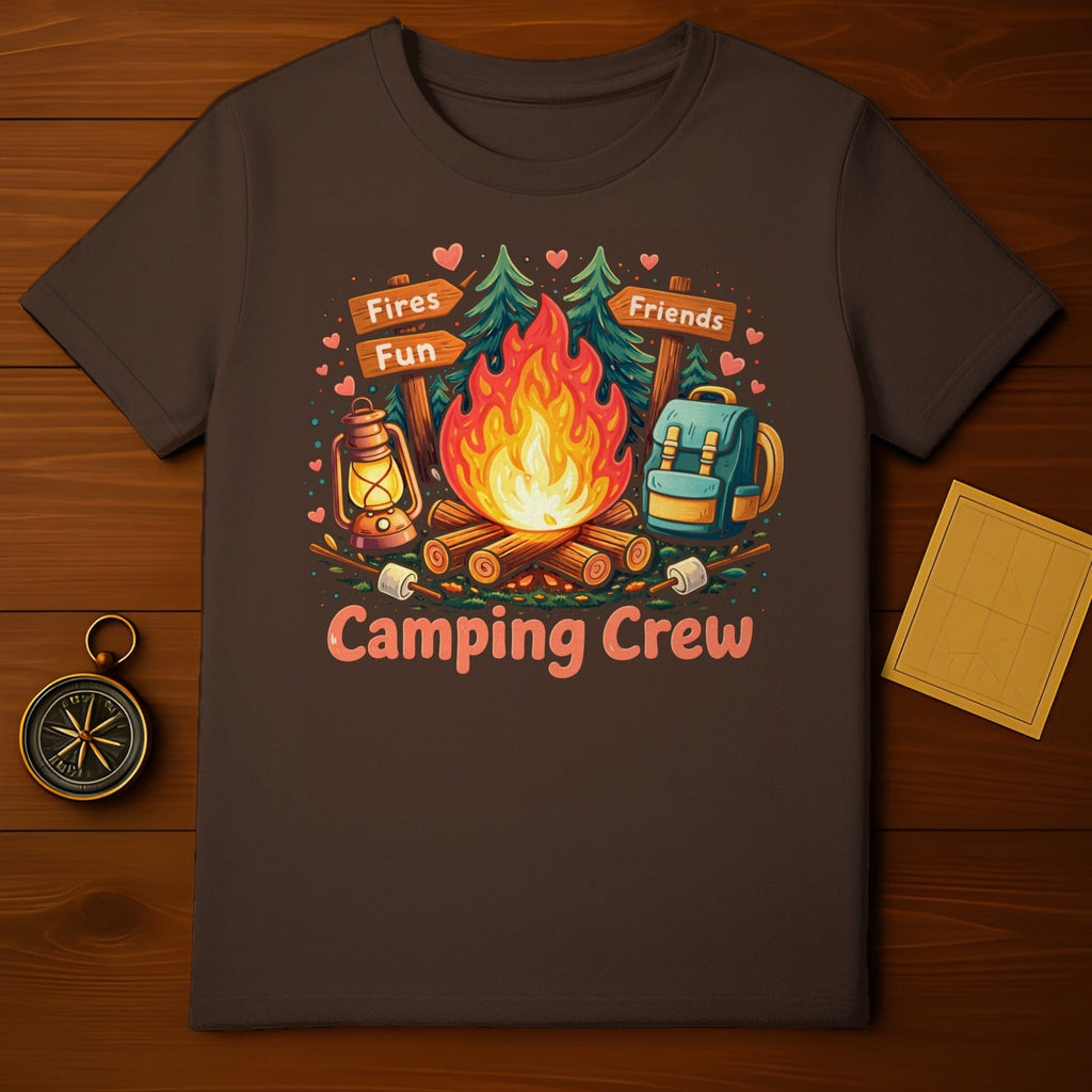 Fires Fun Friends Camping Crew T-shirt