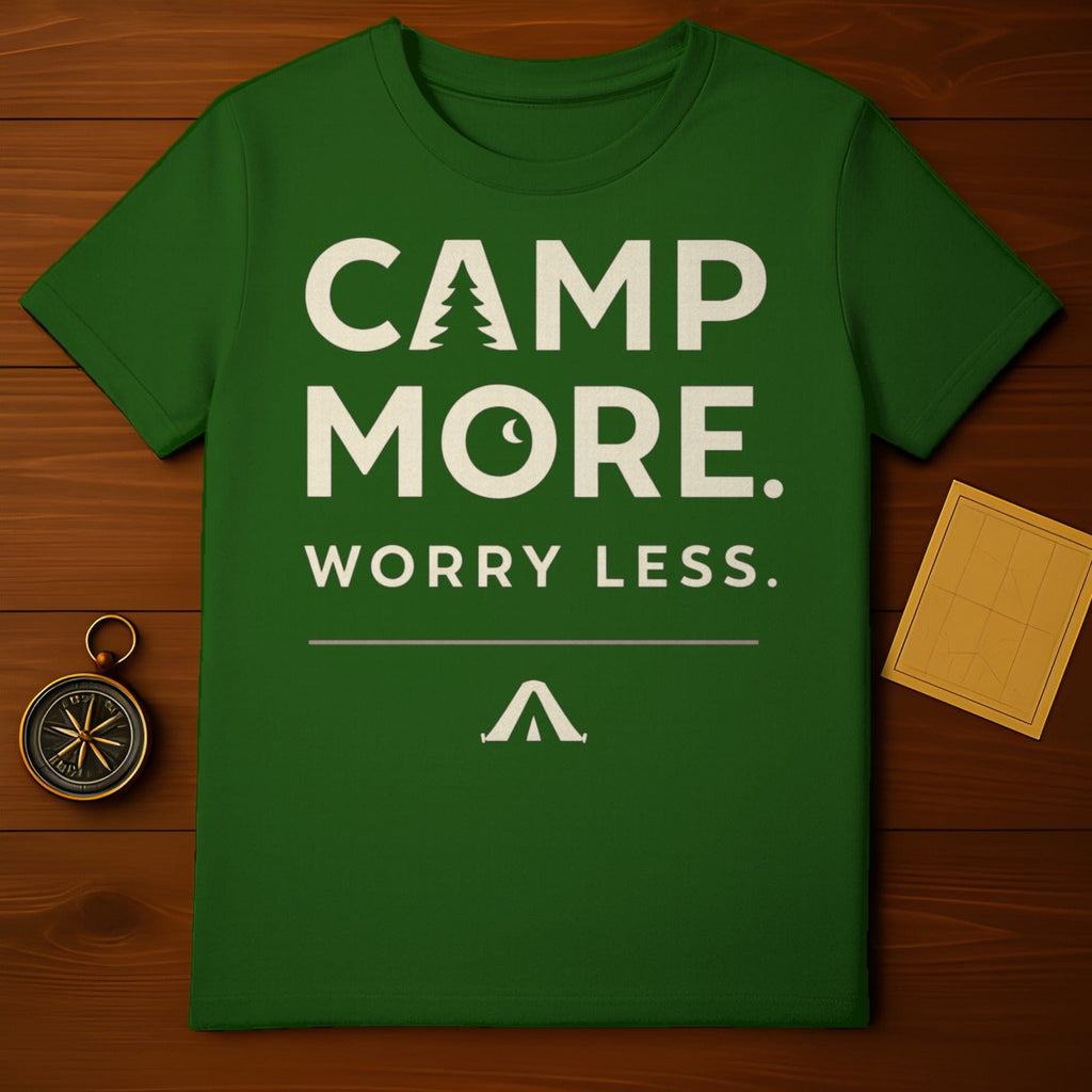 Camp More Worry Less Graphic T-Shirt