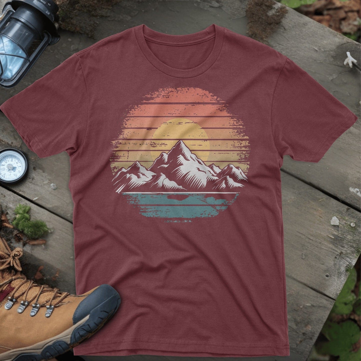 Vintage Sunset Mountain Graphic T-shirt product type