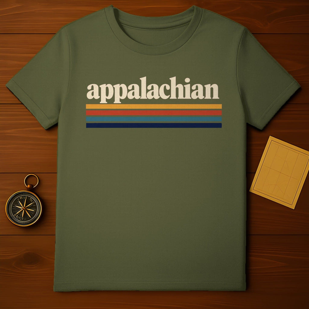 Appalachian Retro Striped Design T-shirt product type

appalachian
retro design
striped tee
vintage style
mountain range
outdoor shirt
adventure wear
hiking apparel
nature inspired
graphic t shirt
olive green
khaki shirt
forest green
unisex tee
travel shirt
classic stripes
explore appalachia
scenic route
retro colors
comfortable tee