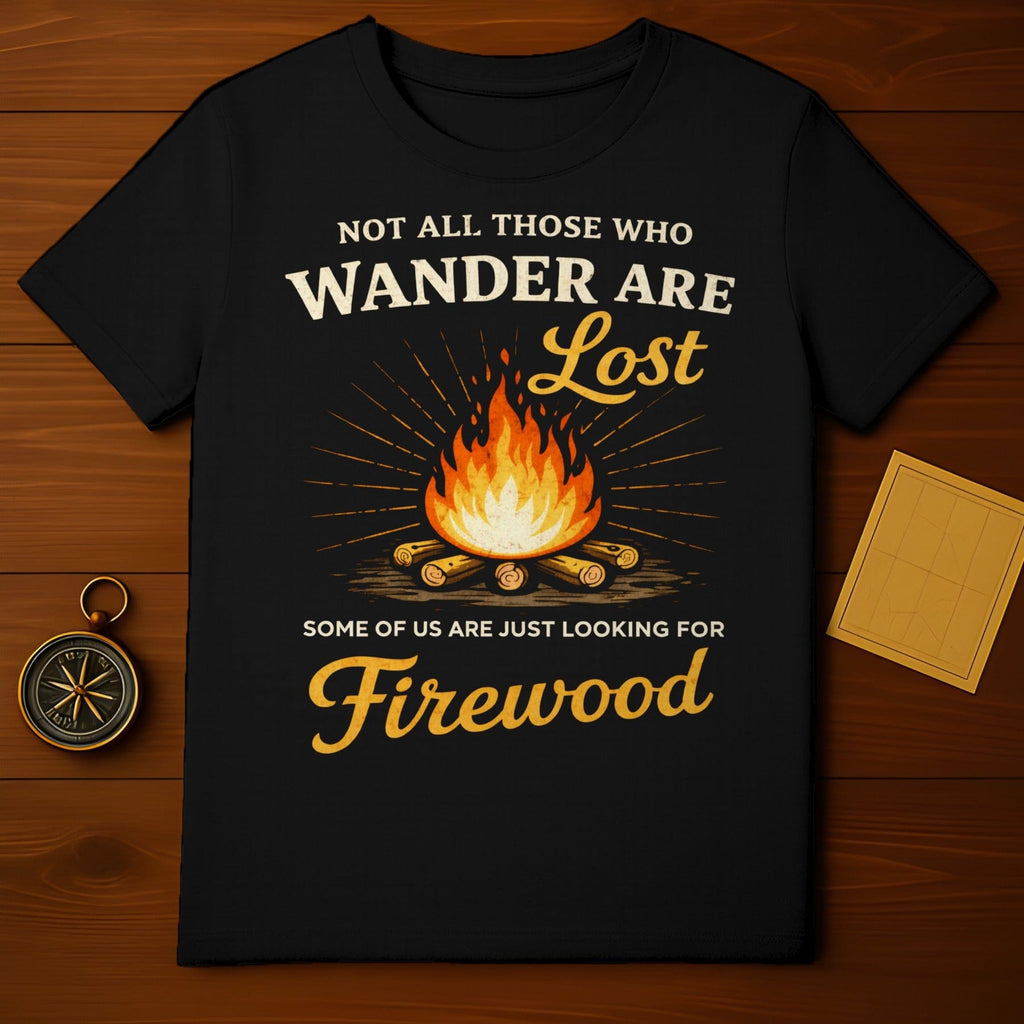Not All Those Who Wander Are Lost Firewood T-shirt