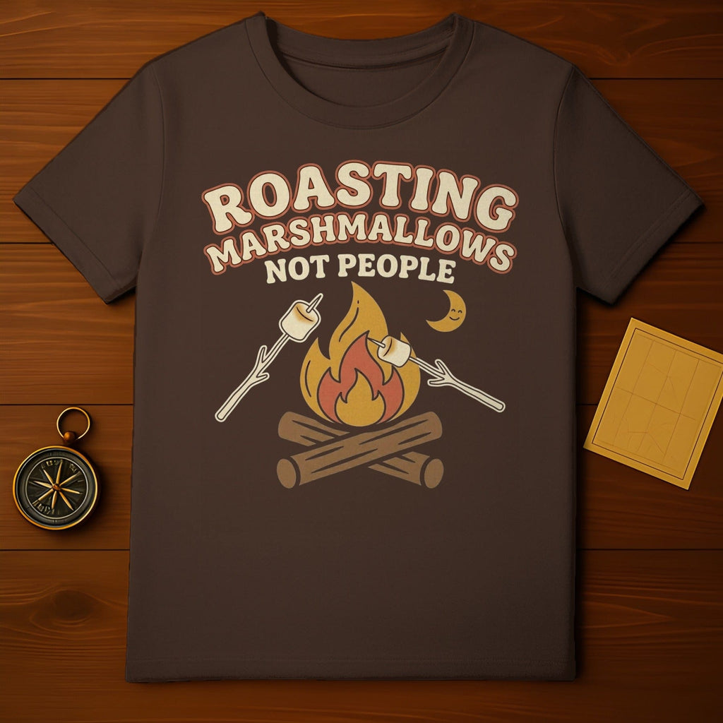 ROASTING MARSHMALLOWS NOT PEOPLE campfire funny product type
Camping
Campfire
Marshmallows
Roasting
Humor
Outdoors
Nature
Funny
Graphic tee
Shirt
Apparel
Adventure
Wilderness
Summer
Night sky
Moon design
S'mores
Travel
Hiking
Outdoorsy gift