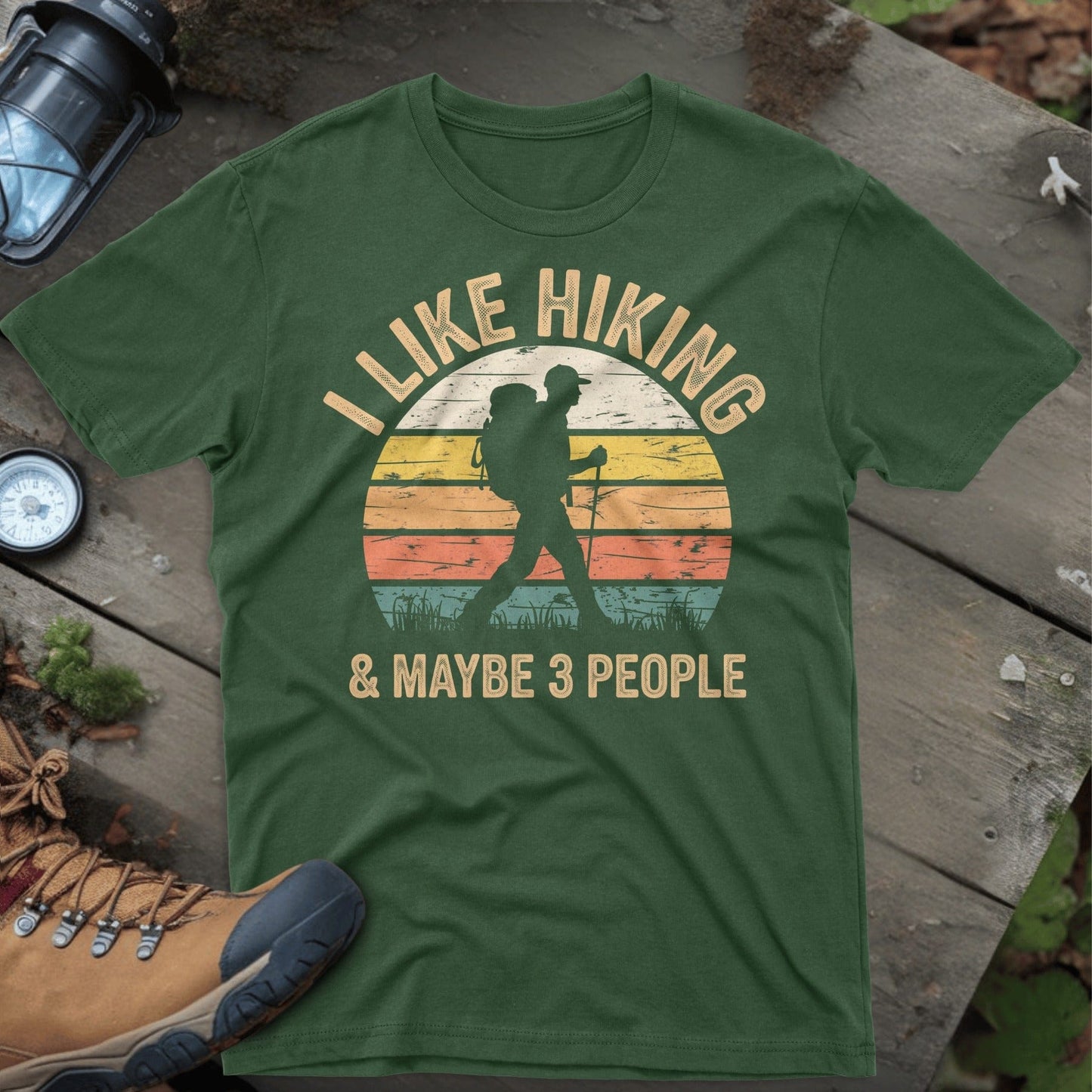 I Like Hiking Maybe 3 People Outdoor T-shirt product type