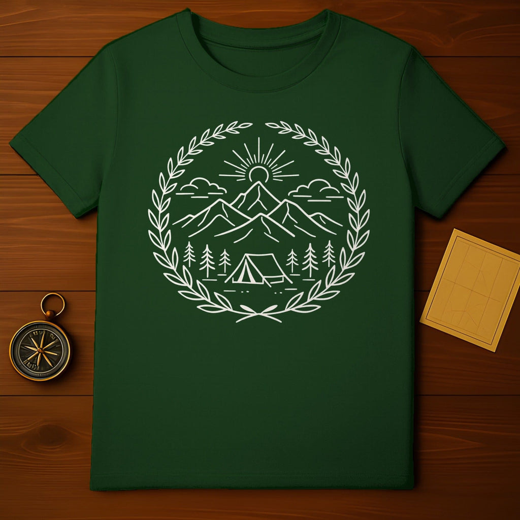 Forest Camping Tent Mountain Design T-shirt product