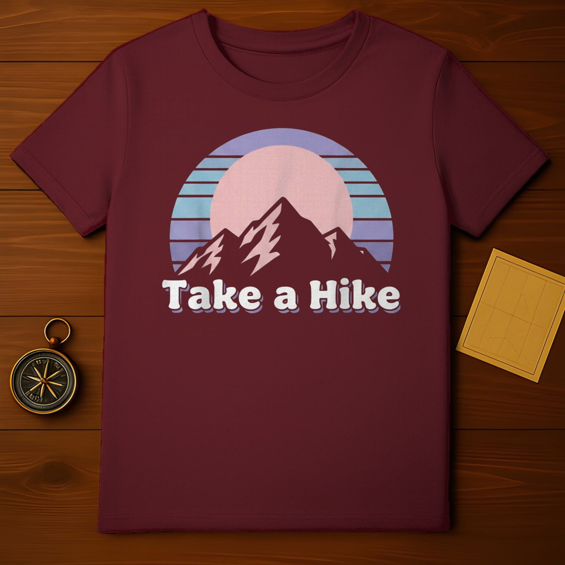 Take a Hike Graphic Mountain Sunset T-Shirt