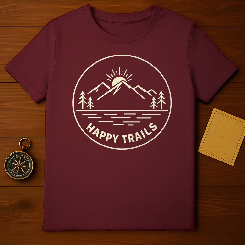 Happy Trails Mountain Sun Tree Outdoor Graphic T-shirt product type

T-shirt
Graphic Tee
Happy Trails
Mountains
Sun
Trees
Forest
Nature
Outdoors
Adventure
Camping
Hiking
Explore
Wanderlust
Landscape
Maroon
Burgundy
Apparel
Clothing
Wilderness