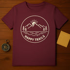 Happy Trails Mountain Sun Tree Outdoor Graphic T-shirt product type

T-shirt
Graphic Tee
Happy Trails
Mountains
Sun
Trees
Forest
Nature
Outdoors
Adventure
Camping
Hiking
Explore
Wanderlust
Landscape
Maroon
Burgundy
Apparel
Clothing
Wilderness