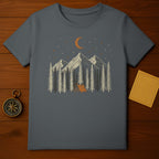 Moonlit Mountain Adventure Graphic Tee Shirt