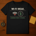 WI-FI: WEAK. CONNECTION: STRONG. T-shirt
