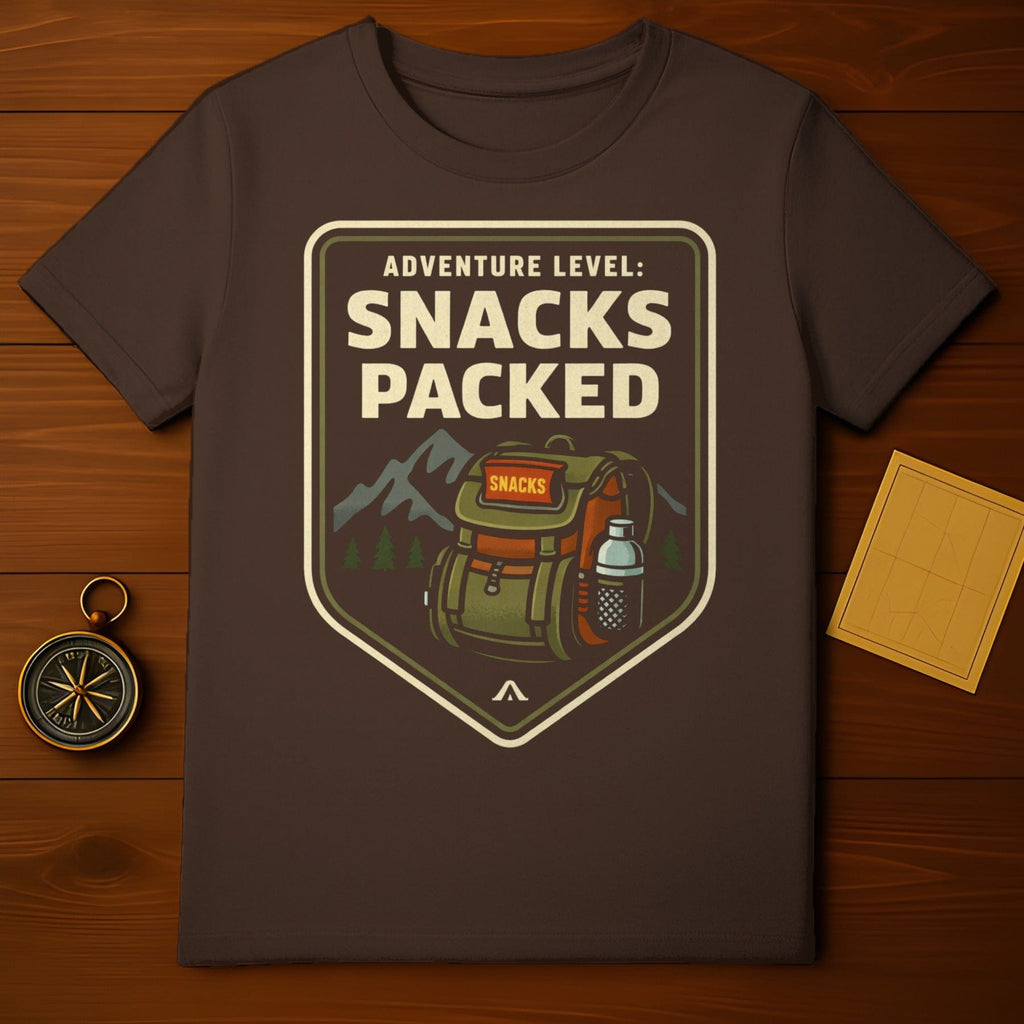 Adventure Level Snacks Packed Backpack T-shirt