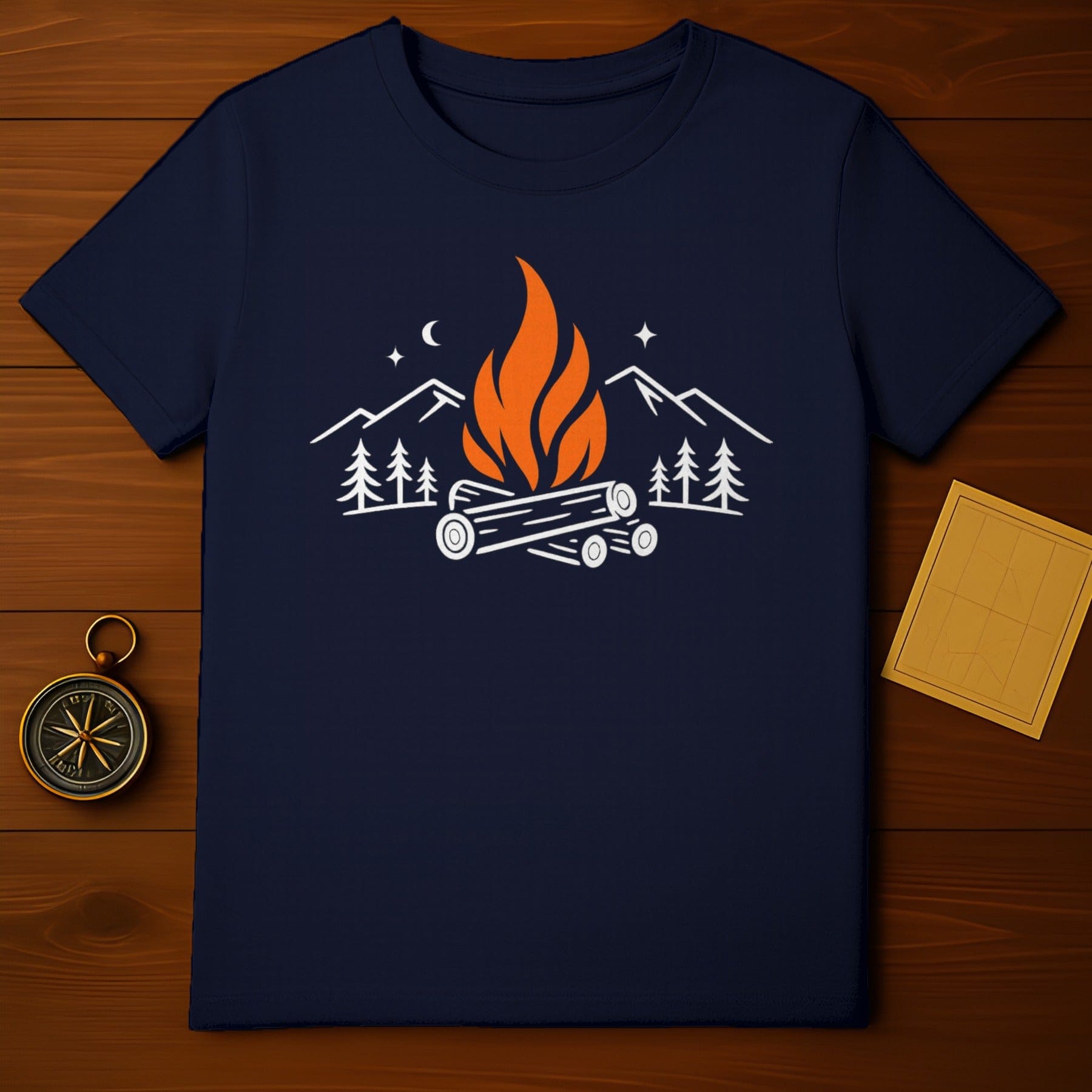 Night Sky Campfire Mountains Trees Moon Stars product type
campfire
camping
outdoor
adventure
mountains
trees
nature
night sky
stars
moon
bonfire
flame
wood logs
wilderness
exploration
hiking
forest
dark blue
graphic tee
t-shirt