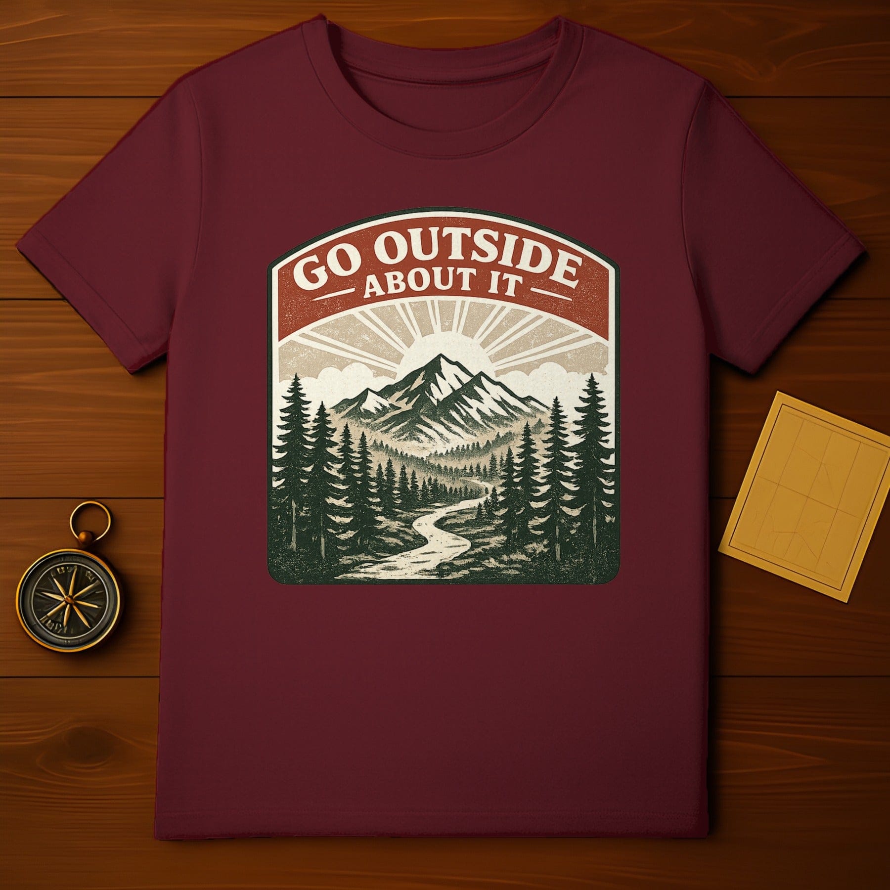 Go Outside About It Scenic Mountain Adventure Shirt