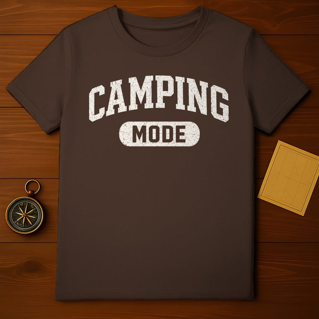 Camping Mode Graphic Tee for Outdoor Enthusiasts