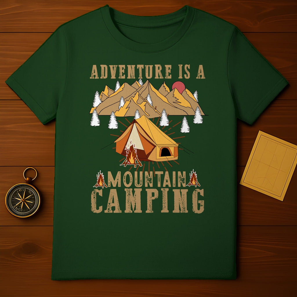 Adventure Is A Mountain Camping T-shirt
