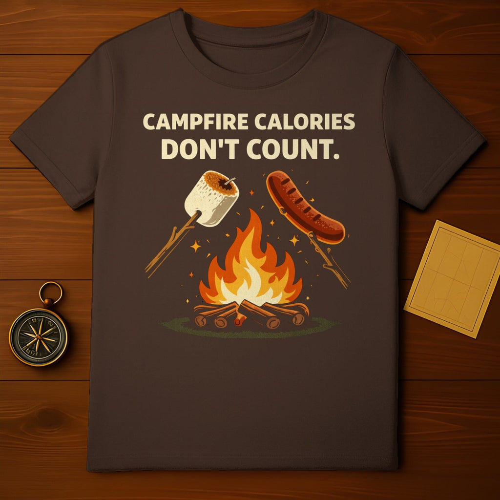 Campfire Calories Don't Count Outdoor Fun T-shirt