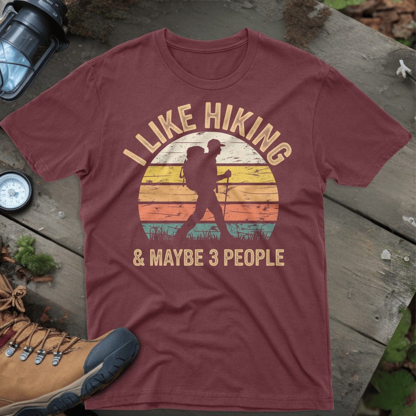 I Like Hiking and Maybe 3 People T-Shirt product