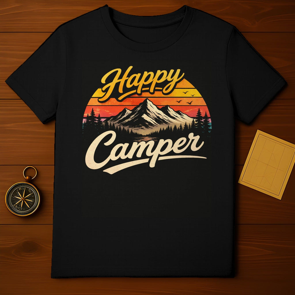 Happy Camper Mountains Sunset Graphic Tee