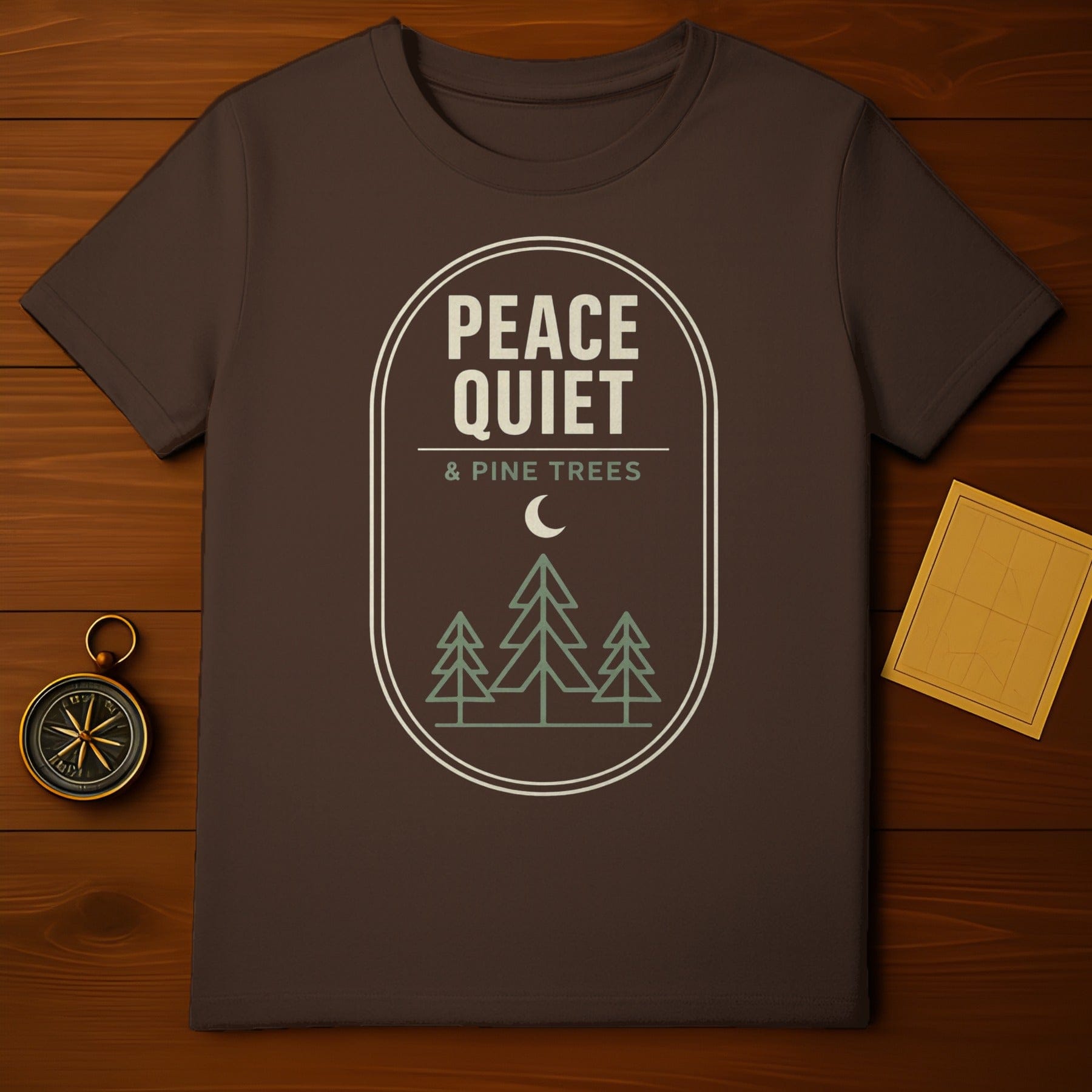 Peace Quiet & Pine Trees Moon Graphic Outdoor product type