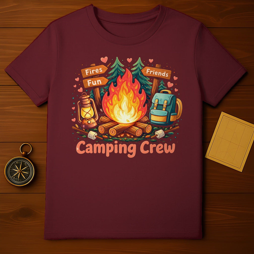 Fires Fun Friends Camping Crew Adventure Shirt