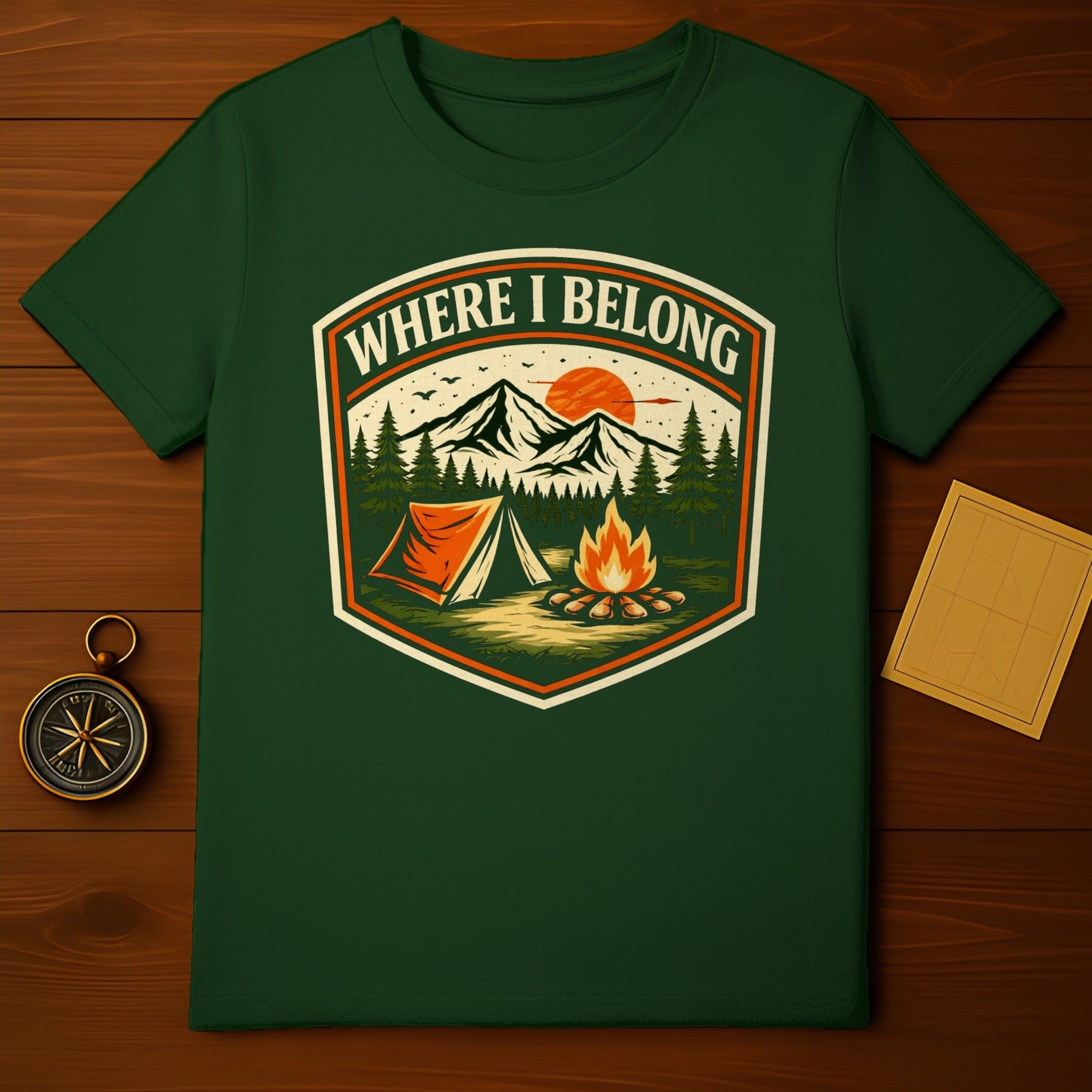 Where I Belong Camping Outdoor Nature T-shirt