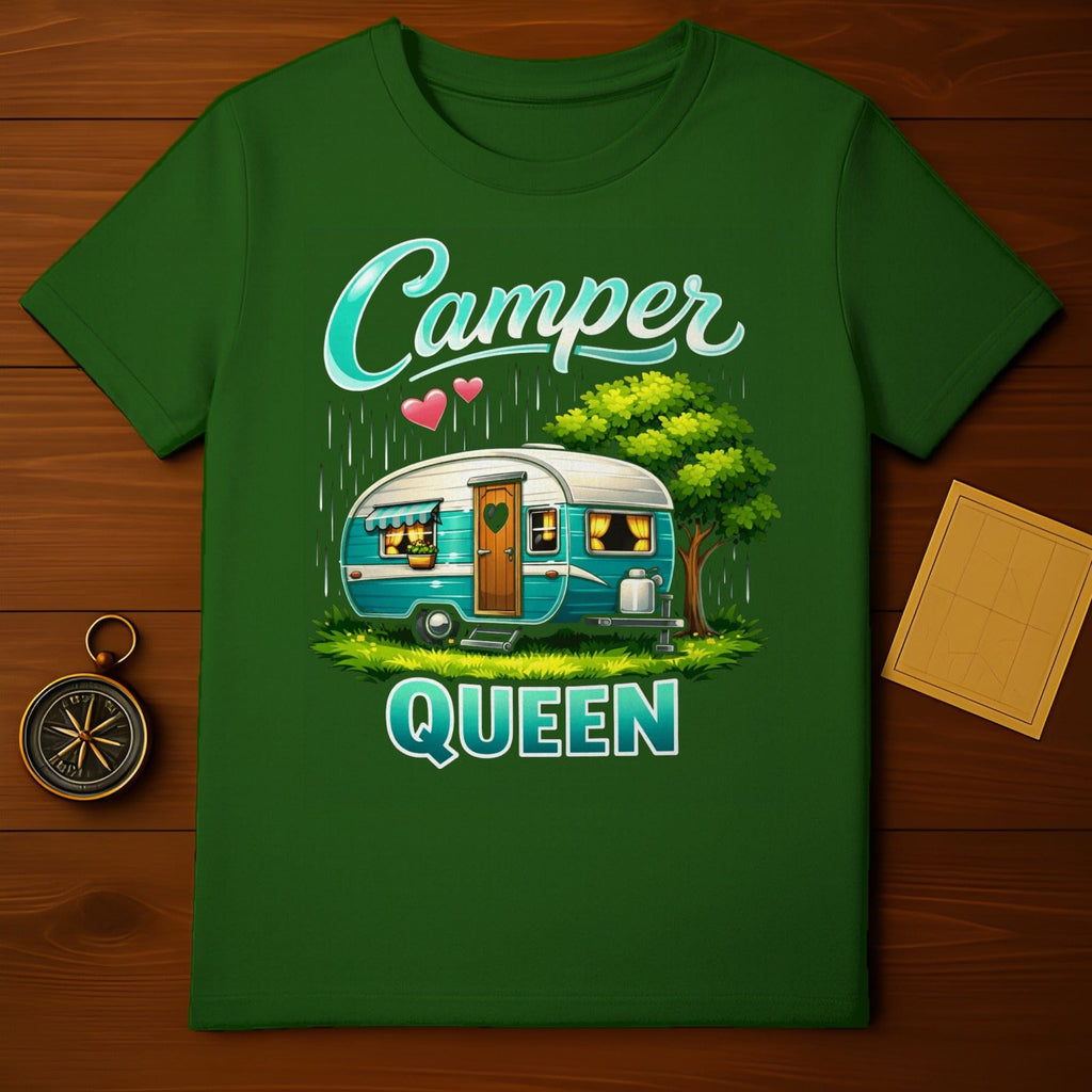 Camper Queen Trailer Fun Hearts Tree Design product type
Camper Queen, Camping Life, RV Life, Travel Trailer, Outdoor Adventure, Nature Lover, Road Trip, Summer Fun, Happy Camper, Queen Style, Graphic Tee, Women Apparel, Gift Camper, Vacation Shirt, Wilderness Explore, Forest Design, Heart Details, Retro Camper, Van Life, Adventure Time