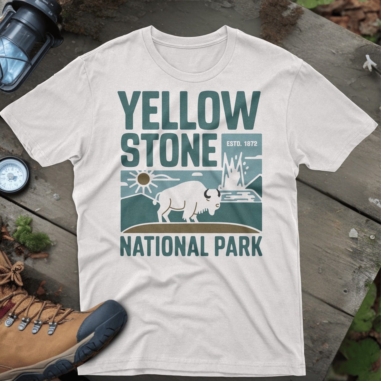 Yellowstone National Park Buffalo Graphic T-shirt product type