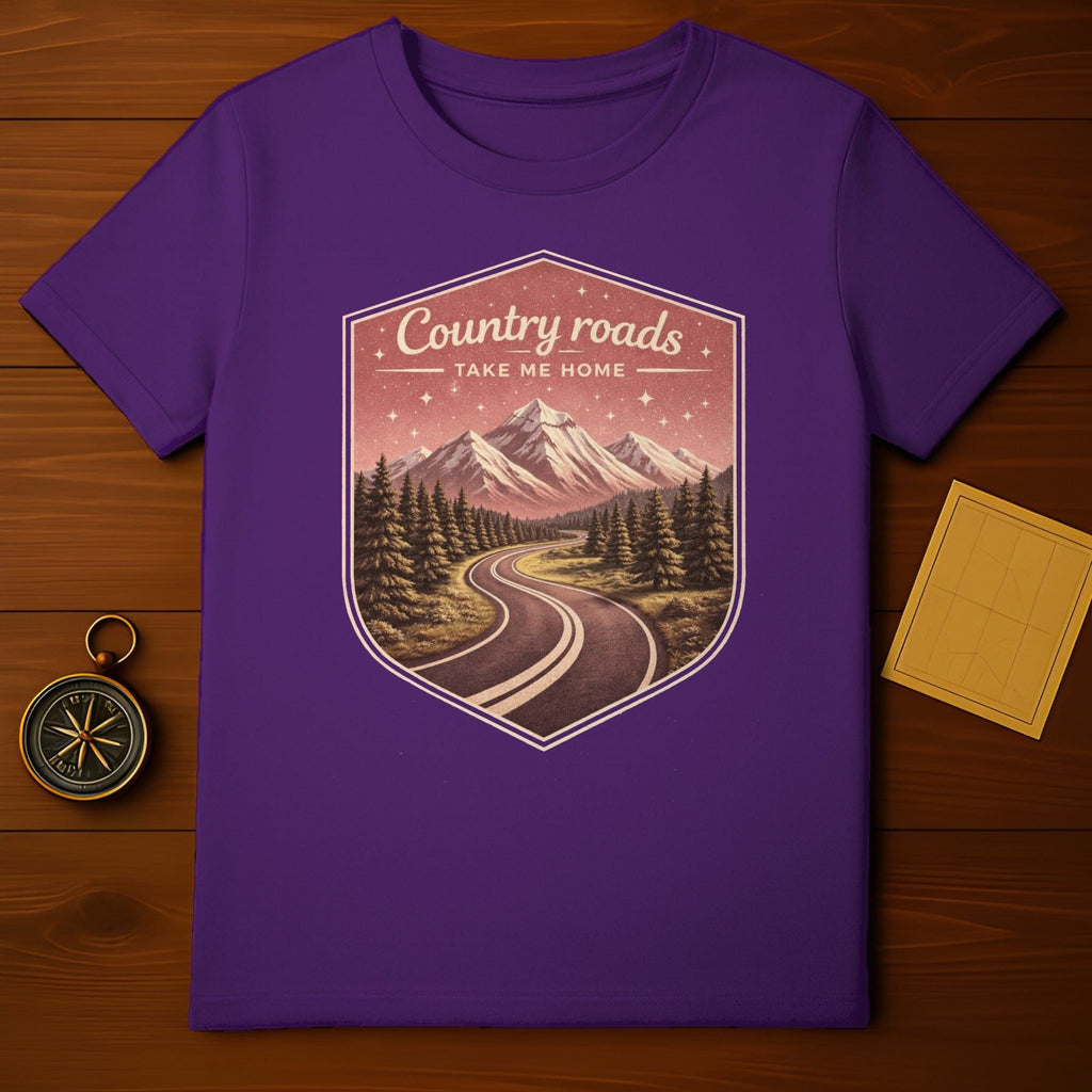 Country Roads Take Me Home Scenic Mountain T-Shirt