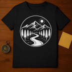 Mountain and Pine Trees Scenic Path T-shirt